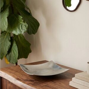 Minimalist Large Brushed Aluminum Platter / Catchall